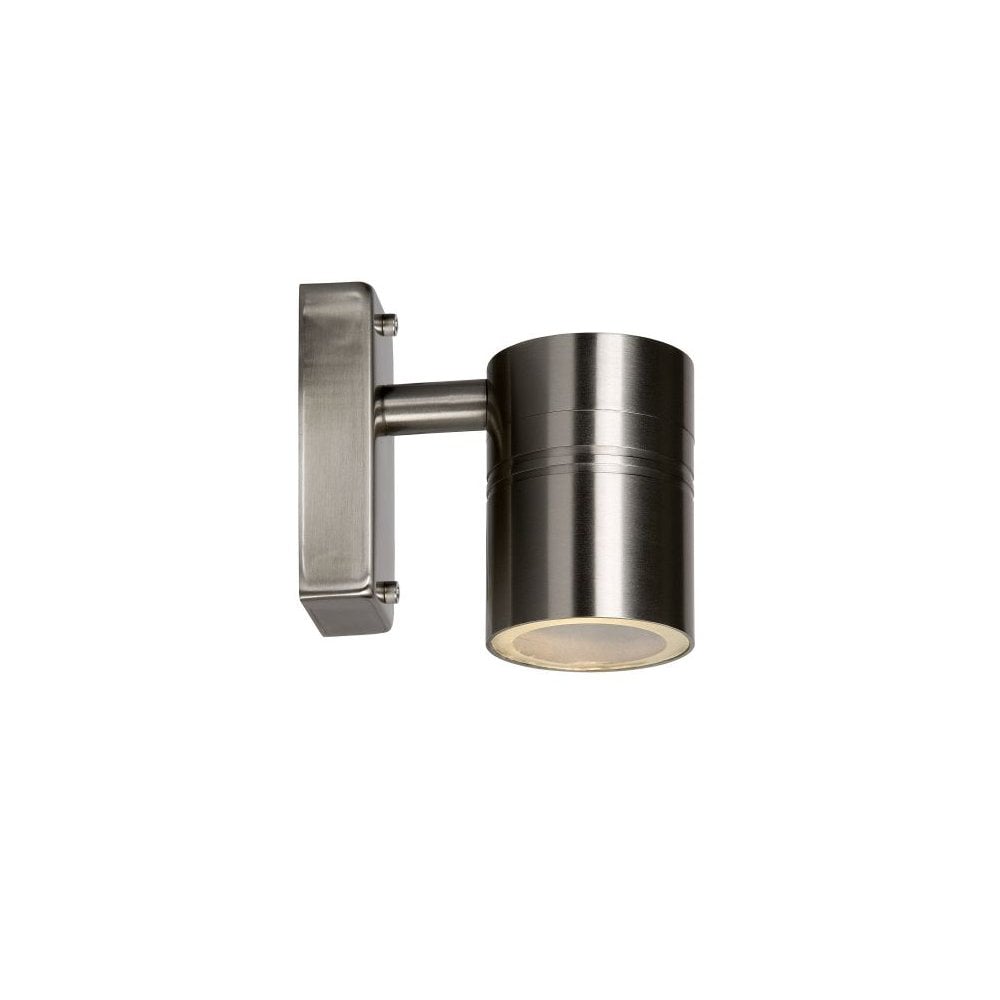 Modern Satin Chrome Steel Wall Spotlight with LED Bulb