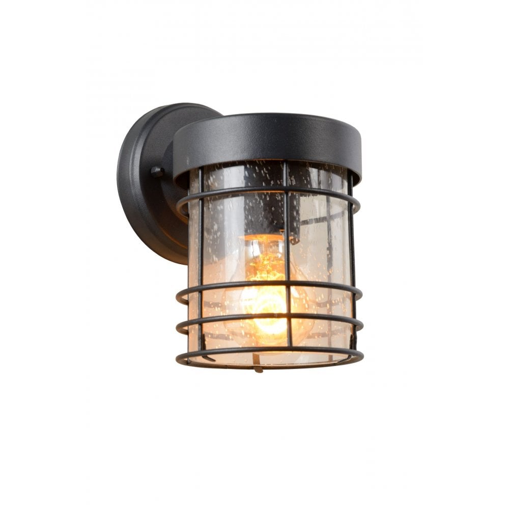 Round Black Metal Wall Light - Cottage Style by Keppel