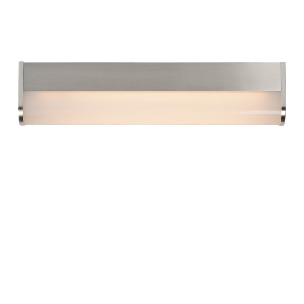 Jasper Sleek Rectangle Satin Chrome Wall Light with Opal Accents
