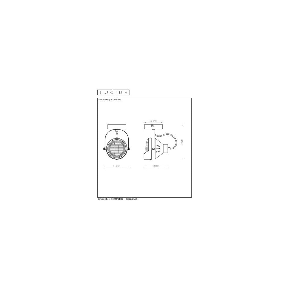 Industrial Steel Grey Rectangular Ceiling Spotlight