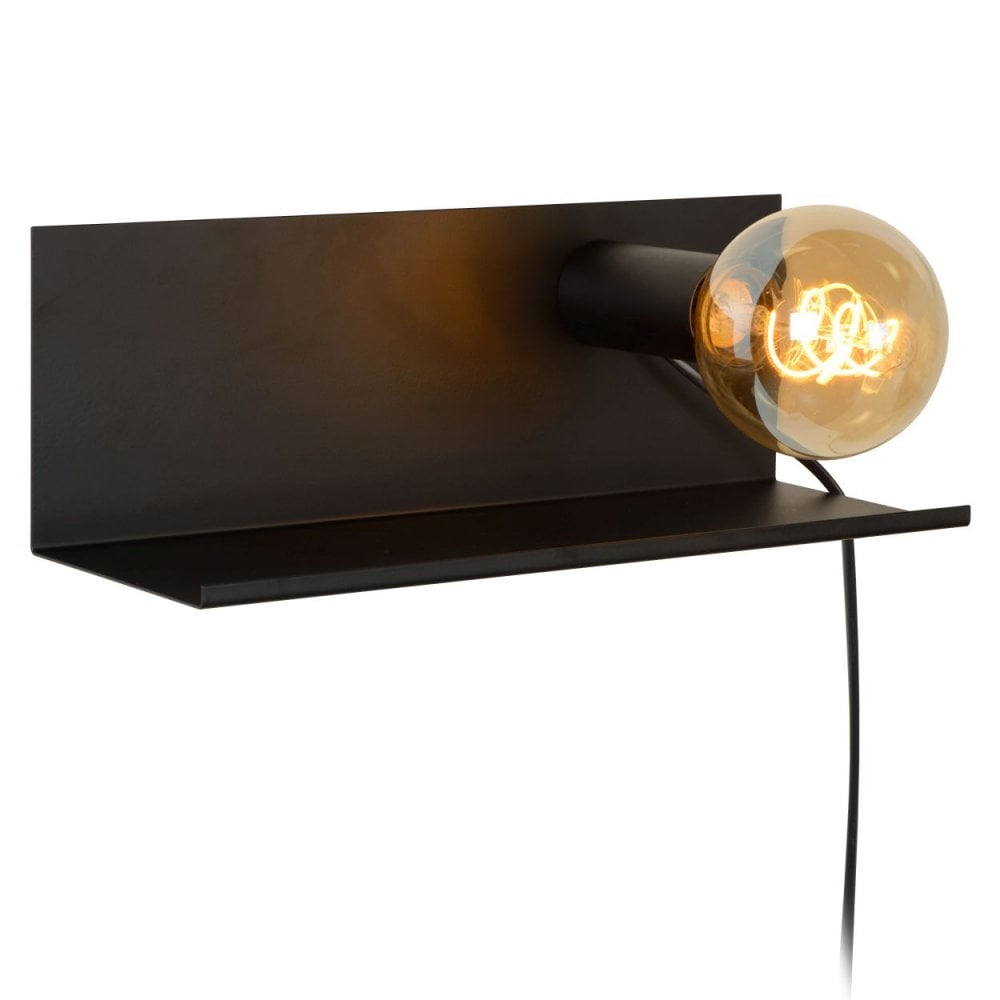 Sebo Contemporary Black Metal Table Lamp Rectangle Design