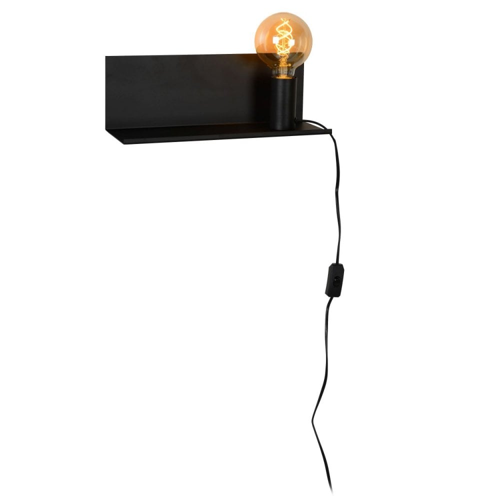 Sebo Contemporary Black Metal Table Lamp Rectangle Design