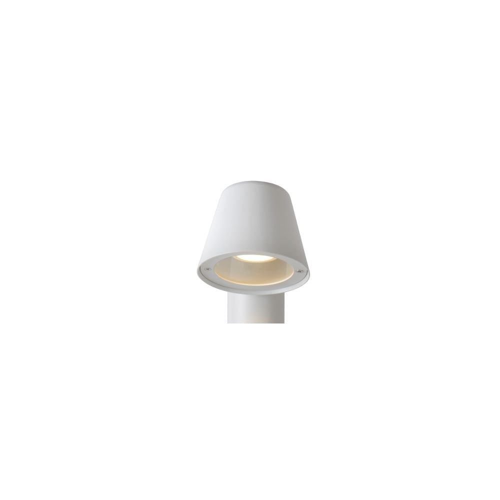Sleek Modern LED Round White Aluminum Bollard Light
