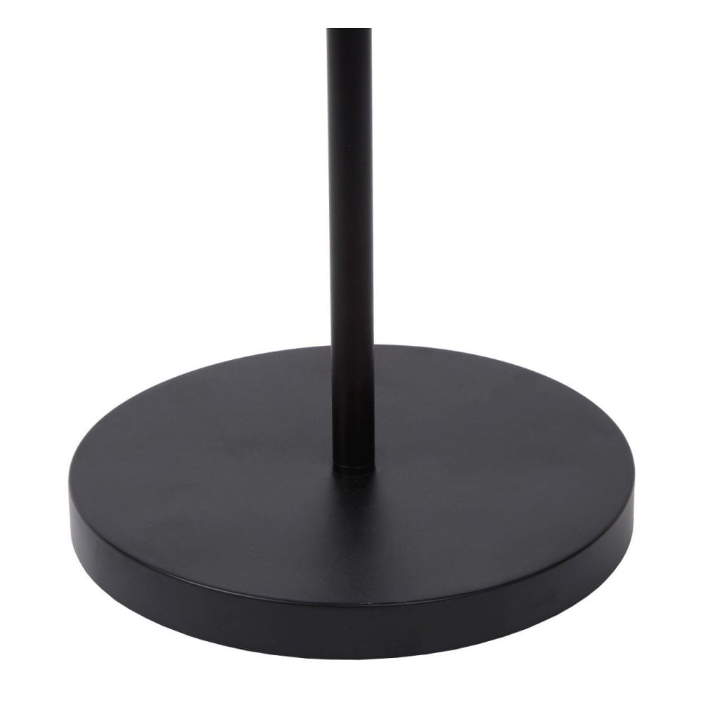 Zenith Sleek Black Metal Floor Lamp with Dual LED Lighting