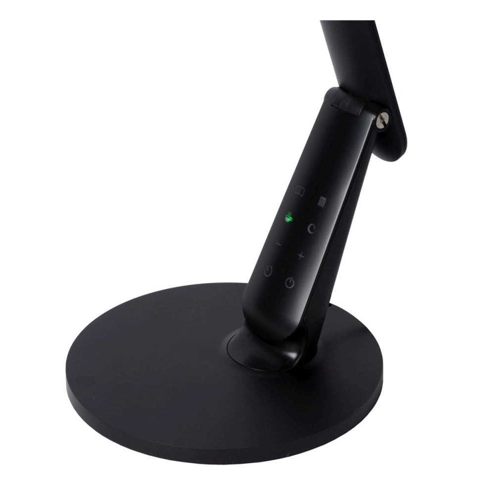 Sleek Modern Corner Black Desk Lamp with Integrated LED