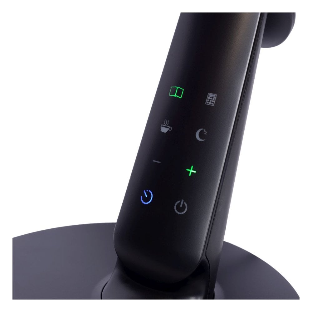 Sleek Modern Corner Black Desk Lamp with Integrated LED