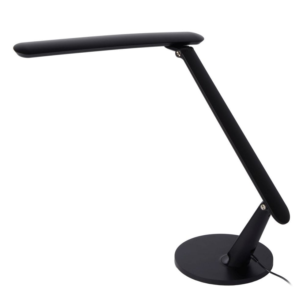 Sleek Modern Corner Black Desk Lamp with Integrated LED
