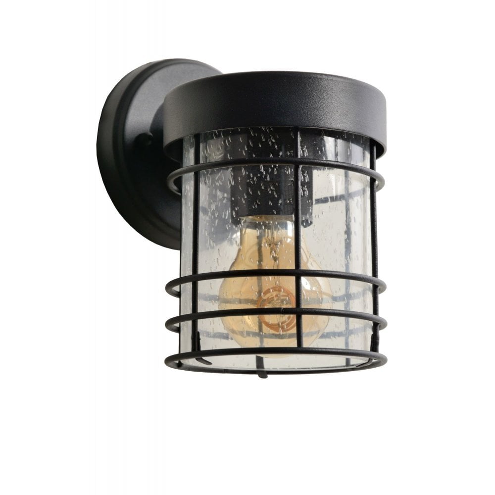 Round Black Metal Wall Light - Cottage Style by Keppel