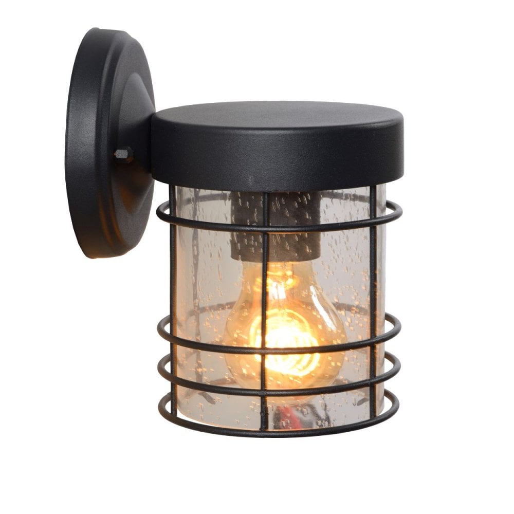 Round Black Metal Wall Light - Cottage Style by Keppel