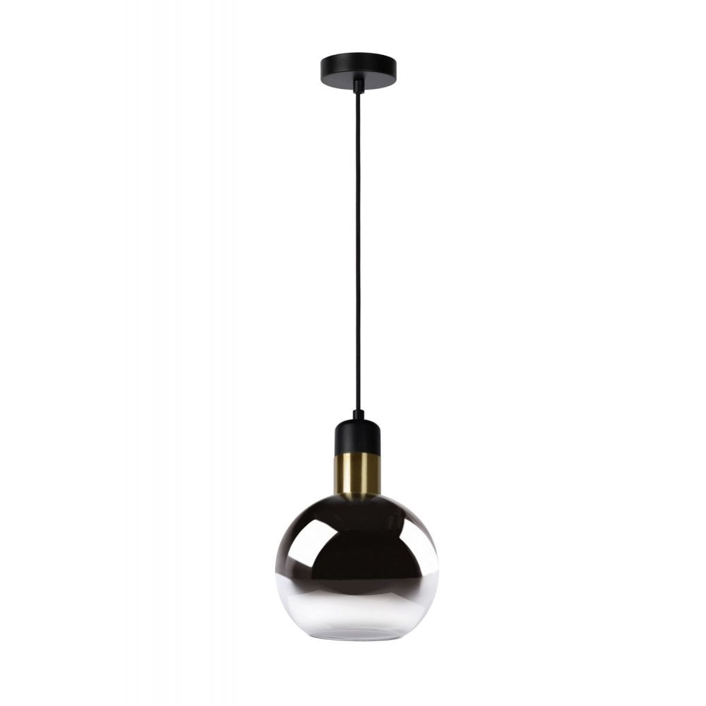 Julius Smoke Grey Vintage Round Pendant Light Fixture