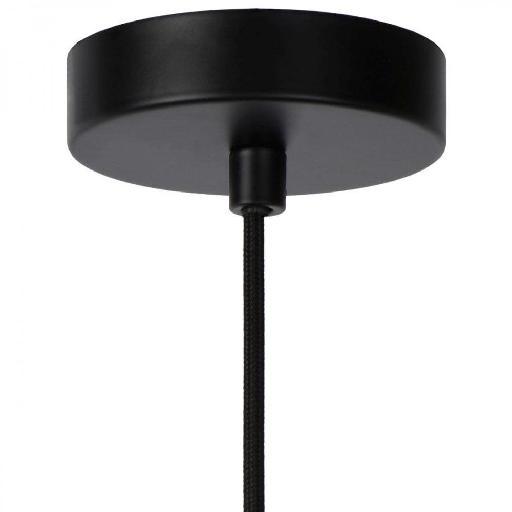 Julius Retro Smoke Grey Round Metal Pendant Lamp