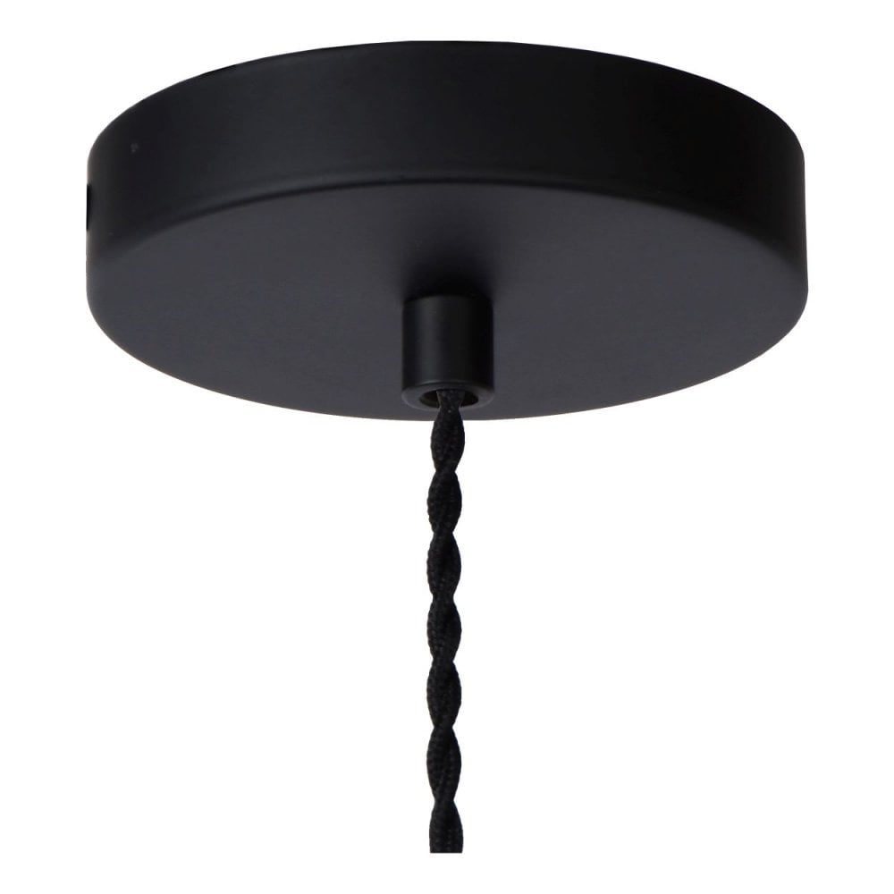 Teun Vintage Cylinder Pendant Light in Black and Nickel