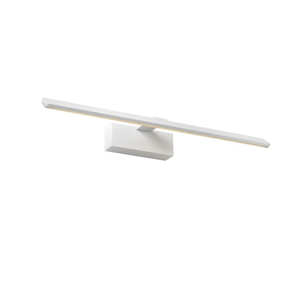 Contemporary White Rectangle Aluminum Mirror Light