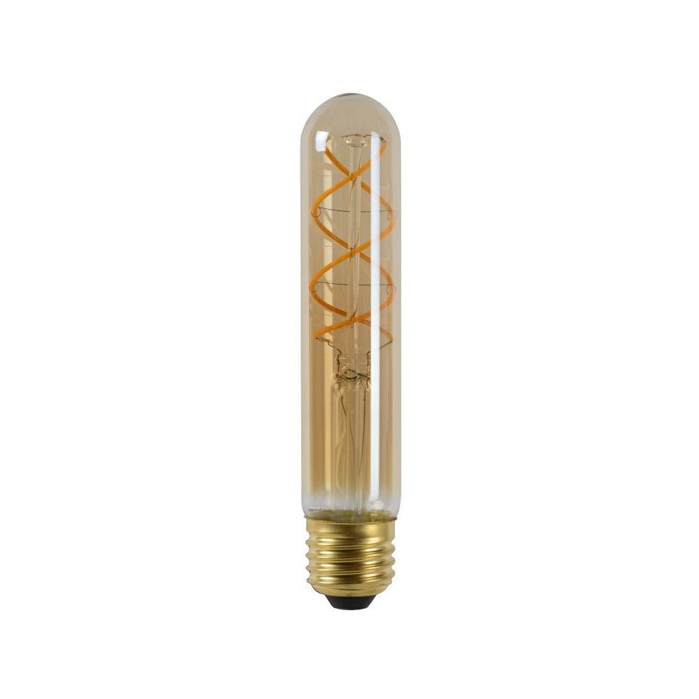 Amber Glass Cylinder LED Bulb with E27 Base