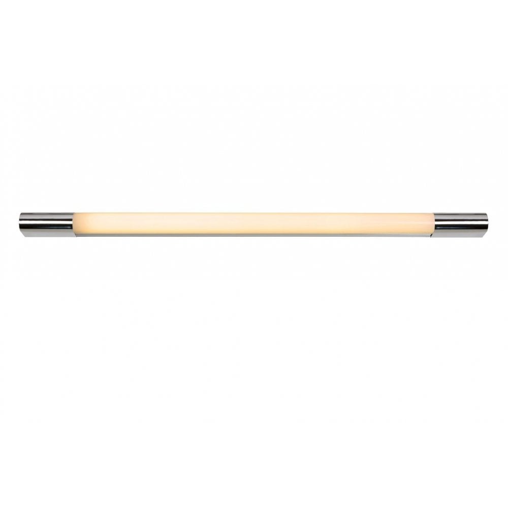 Alta-LED Sleek Rectangle Chrome and Opal Bathroom Mirror Light