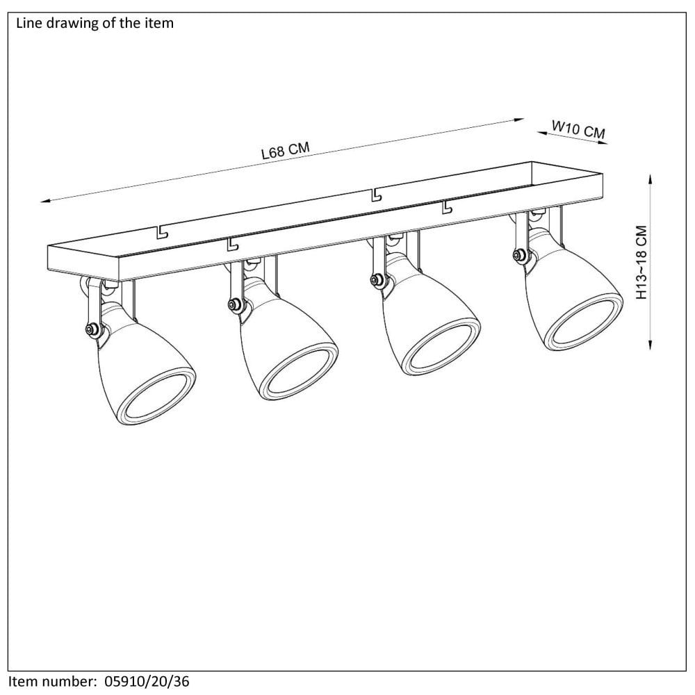 Industrial Grey Concrete-Style Adjustable Ceiling Spotlight with LED Bulbs