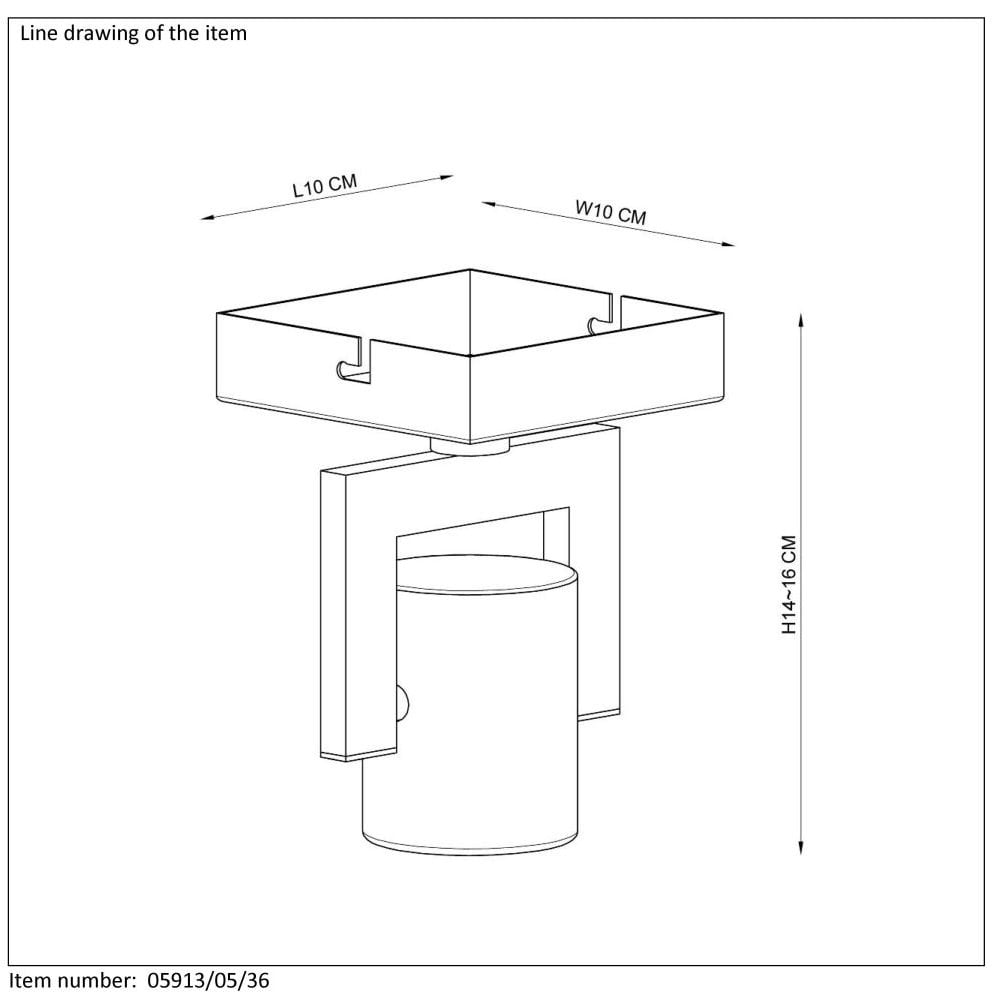 Conni-LED Grey Industrial Square Ceiling Spotlight with Rotatable Feature