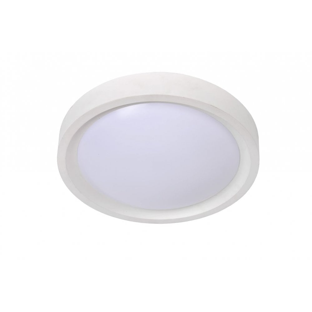 Lex Elegant Round White Synthetic Ceiling Light Fixture