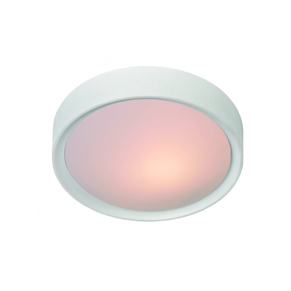 Lex Elegant Round White Synthetic Ceiling Light Fixture
