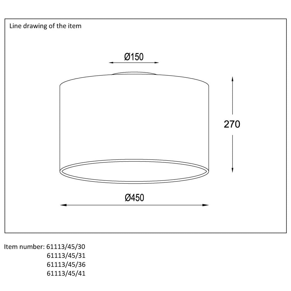 Contemporary Coral Grey Cotton Round Flush Ceiling Light Fixture