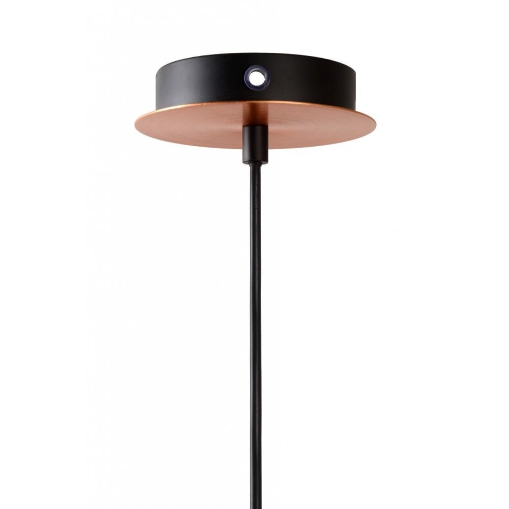 Retro Chic Copper & Black Metal Pendant Light