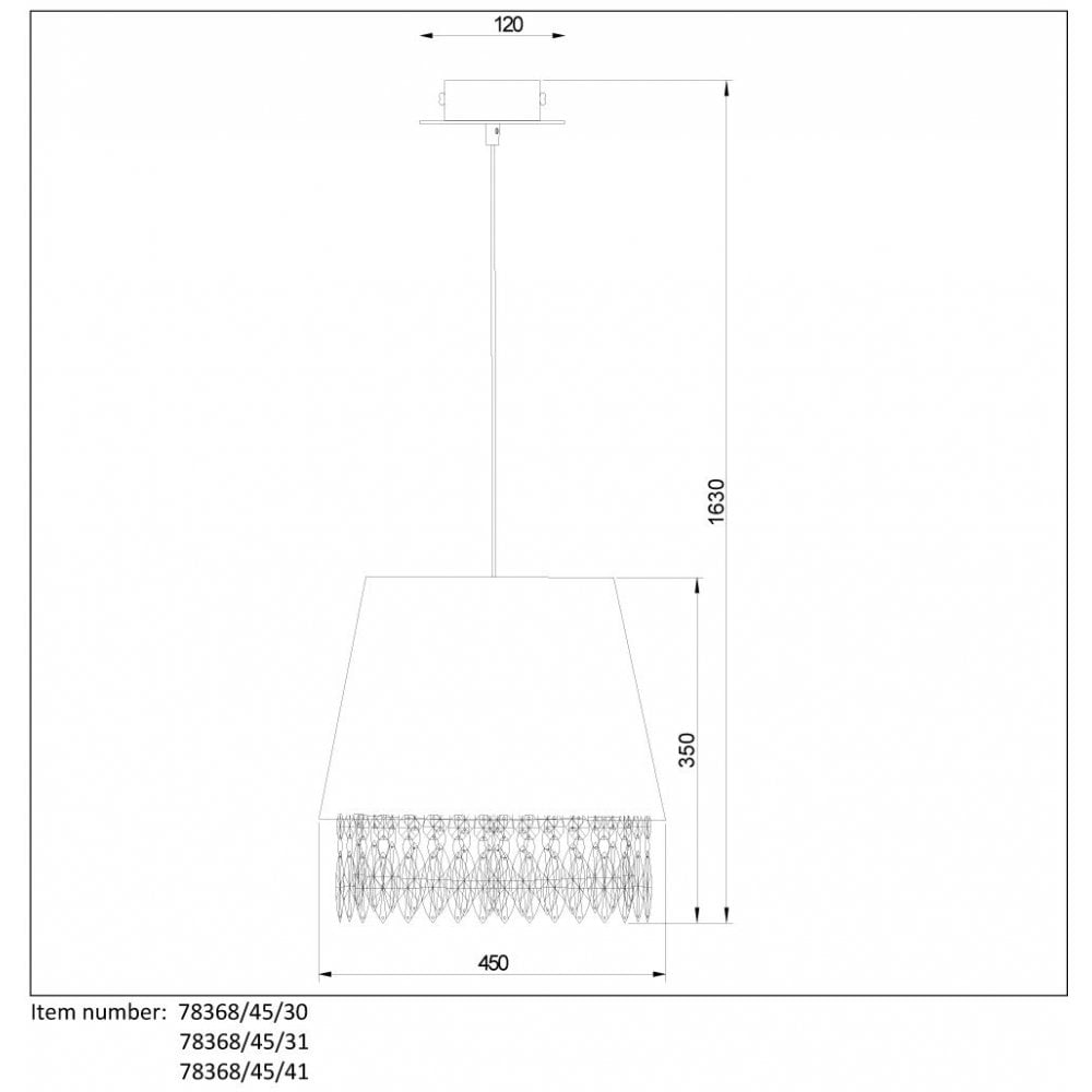 Modern Round Taupe Crystal Pendant Light - 45cm