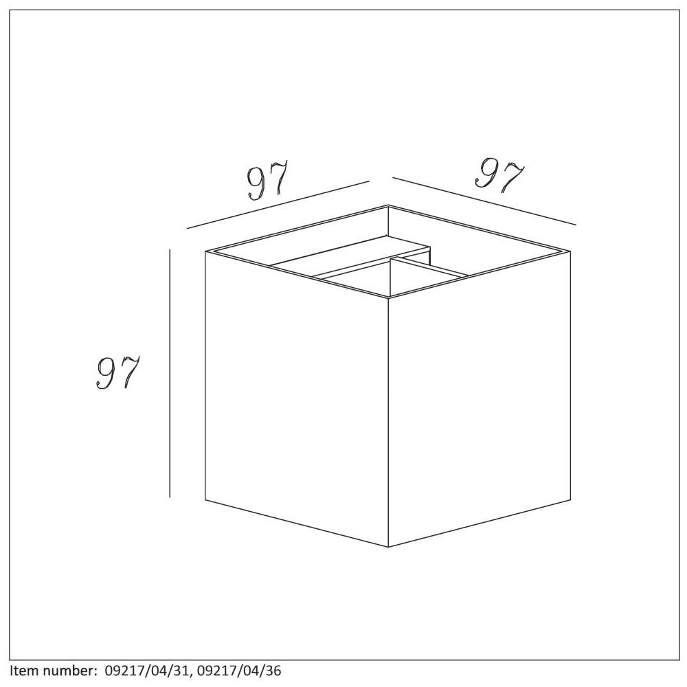 Xio Contemporary Cube Aluminum Grey Wall Sconce