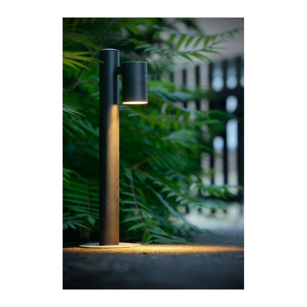 Sleek Arne-LED Steel Black Bollard Light - Modern Round Design