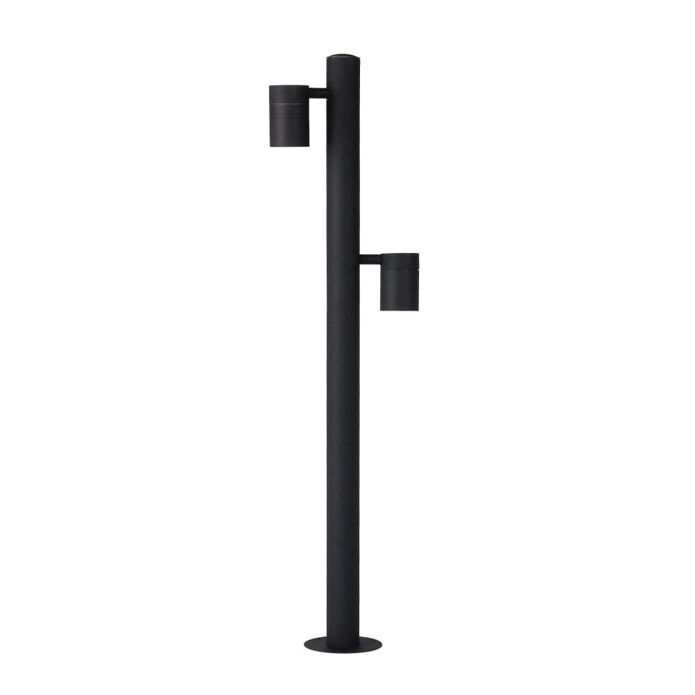 Contemporary Black Steel LED Bollard Light