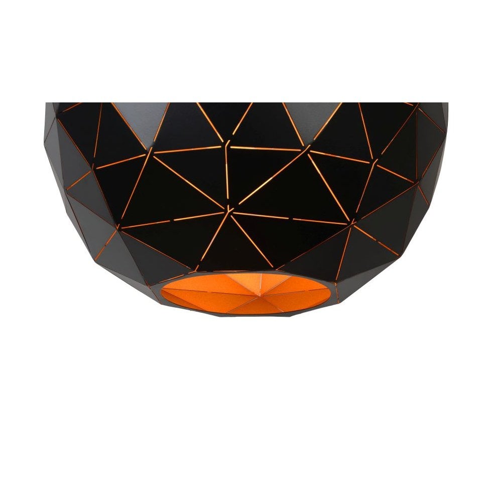 Sleek Modern Black Metal Pendant Lamp