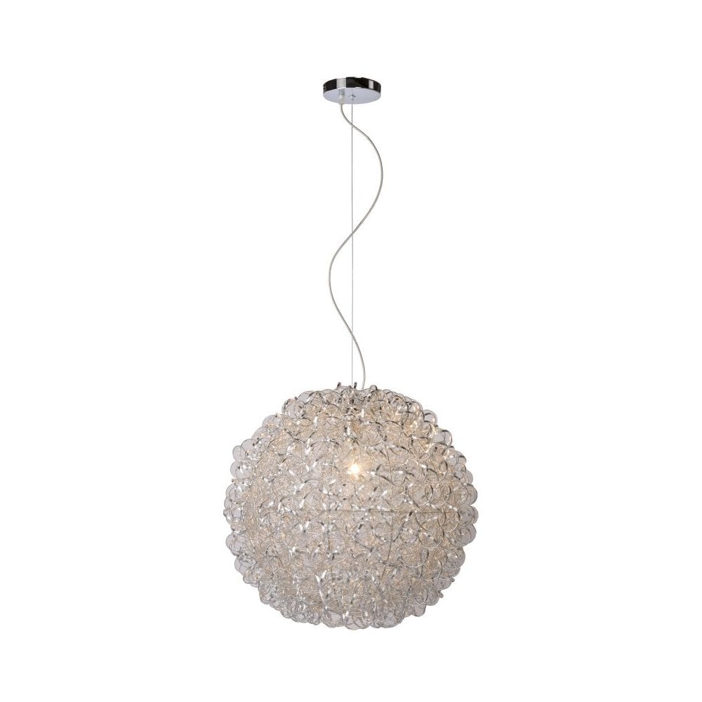 Noon Contemporary Aluminum Pendant Light in Satin Chrome Finish