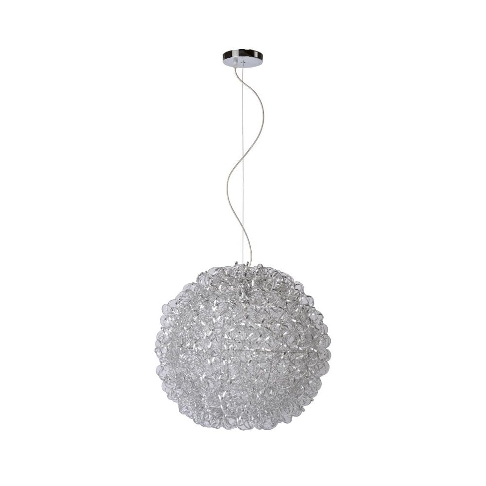Noon Contemporary Aluminum Pendant Light in Satin Chrome Finish
