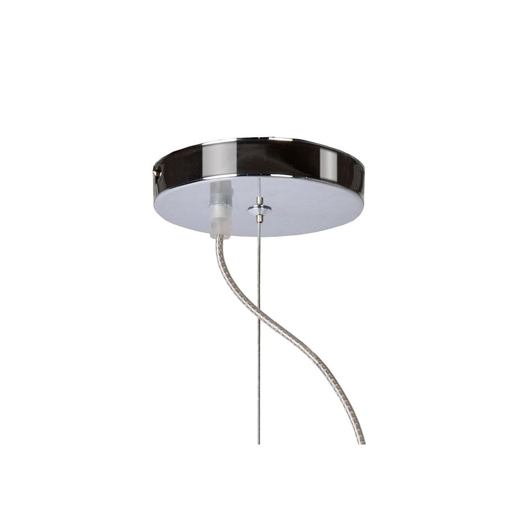 Noon Contemporary Aluminum Pendant Light in Satin Chrome Finish
