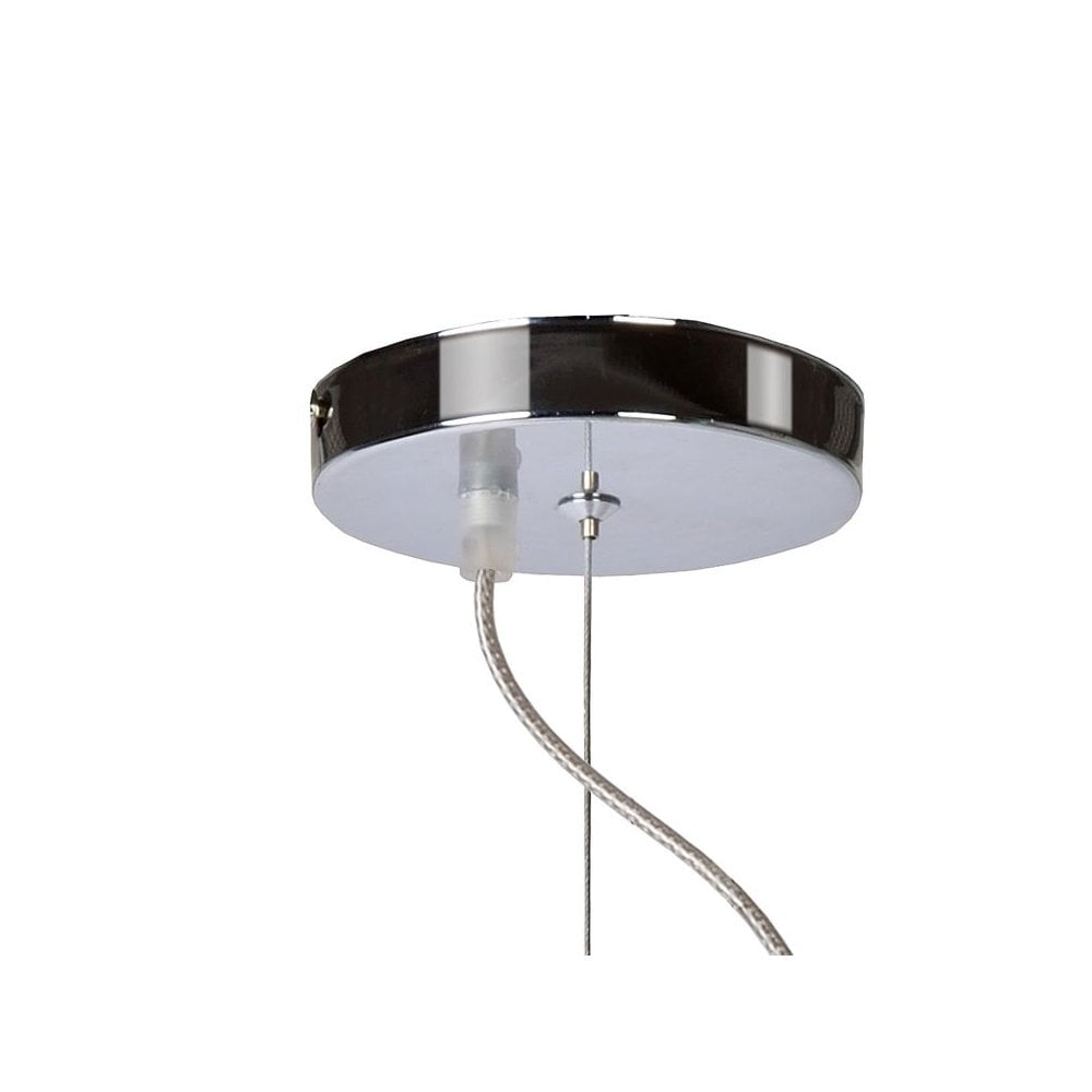 Noon Contemporary Aluminum Pendant Light in Satin Chrome Finish