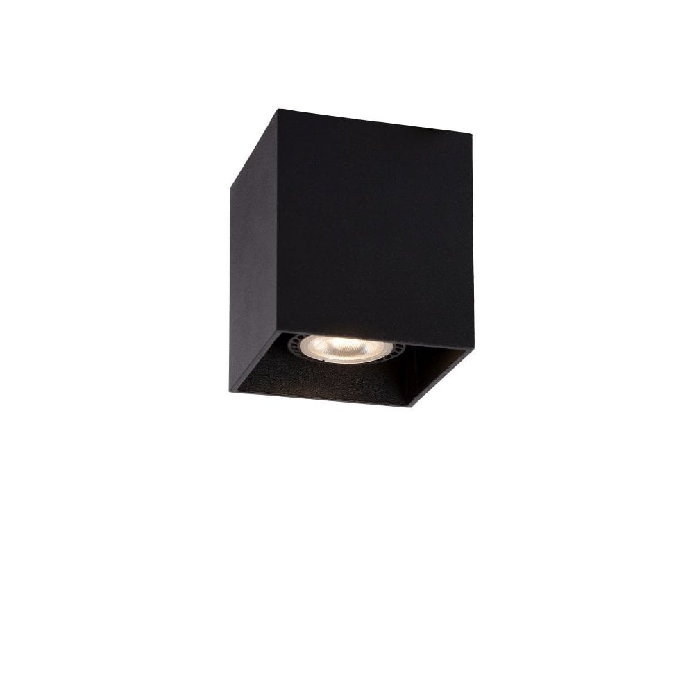 Sleek Black Aluminum Square Ceiling Spotlight - Modern Elegance
