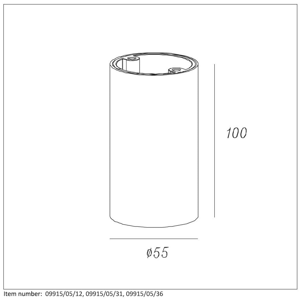 Sleek Grey Cylinder LED Ceiling Spotlight