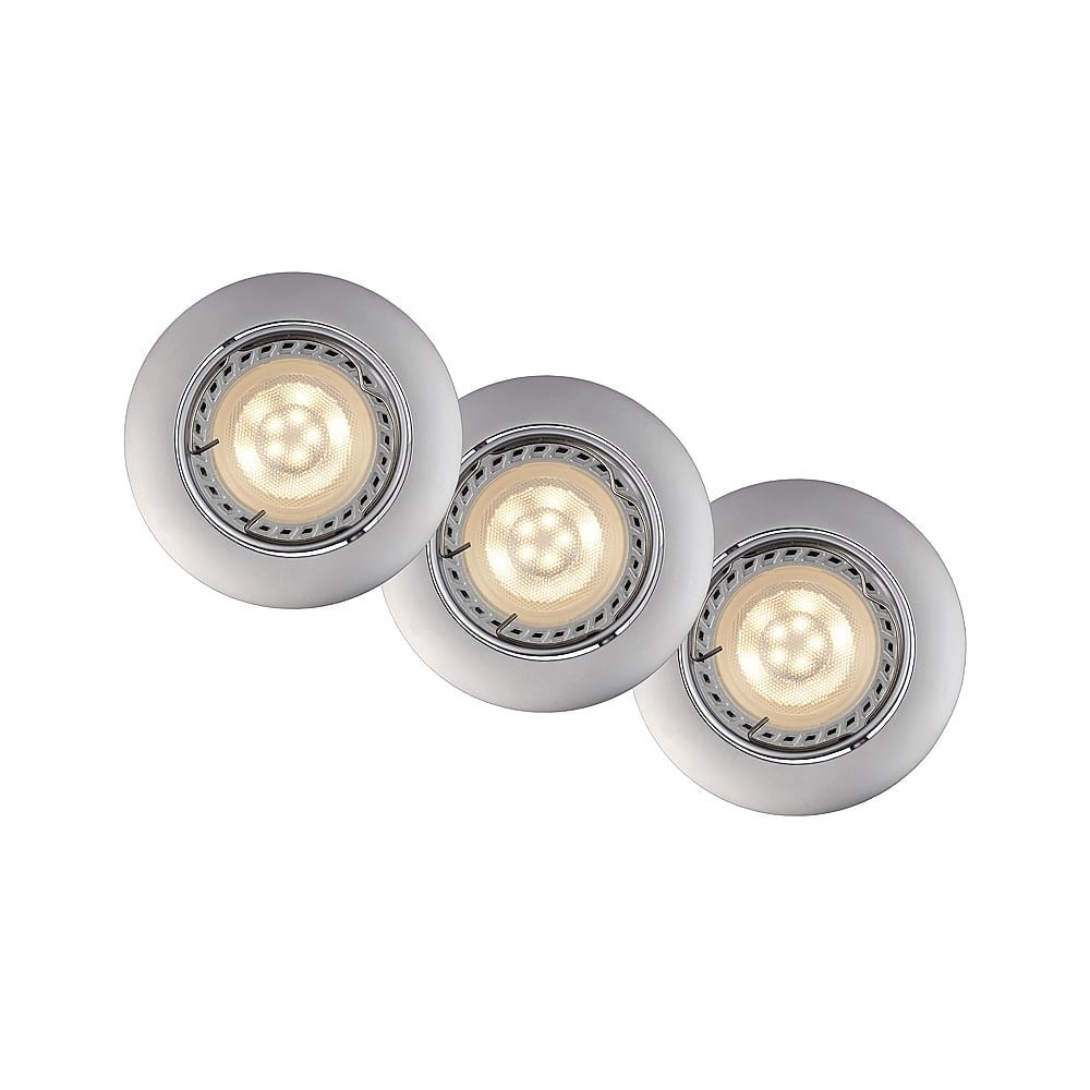 Sleek Round Grey Aluminum Recessed LED Spotlight