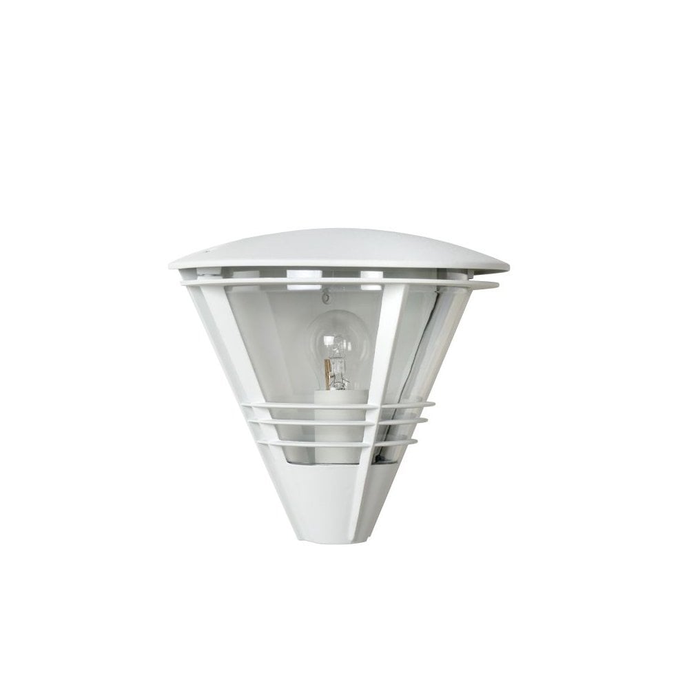 Livia Contemporary Semi-Circular White Aluminum Wall Sconce