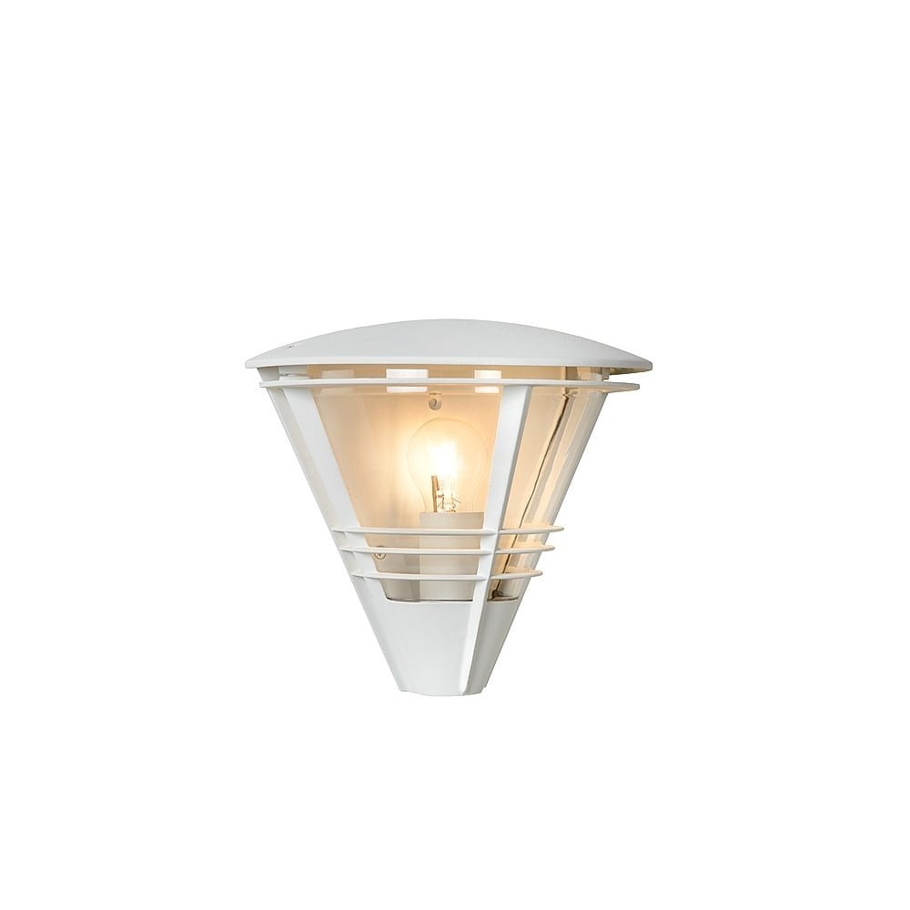 Livia Contemporary Semi-Circular White Aluminum Wall Sconce