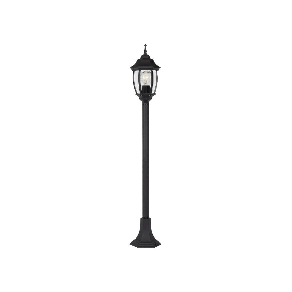 Timeless Elegance Hexagonal Black Aluminum Lamp Post