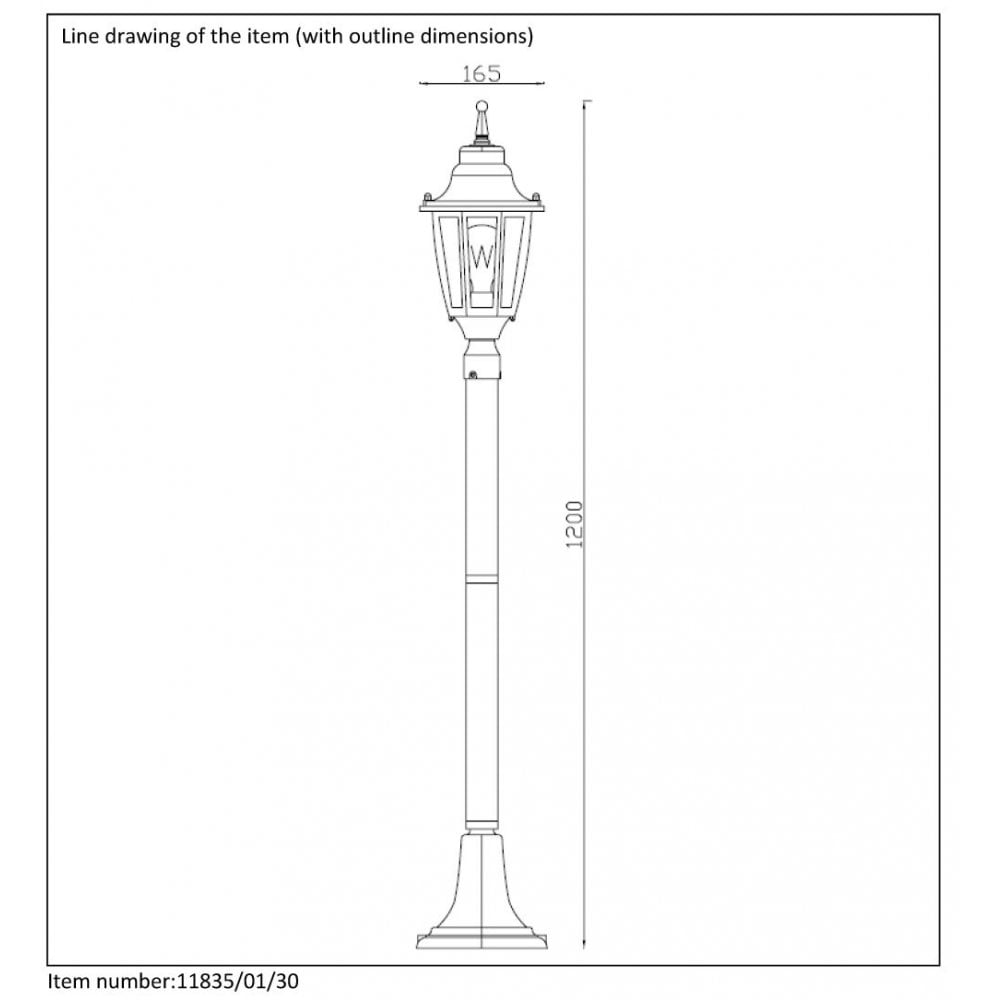 Timeless Elegance Hexagonal Black Aluminum Lamp Post