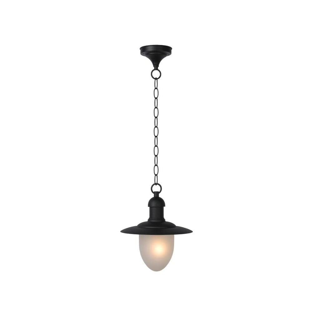 Aruba Cottage Round Black Metal Pendant Light Fixture