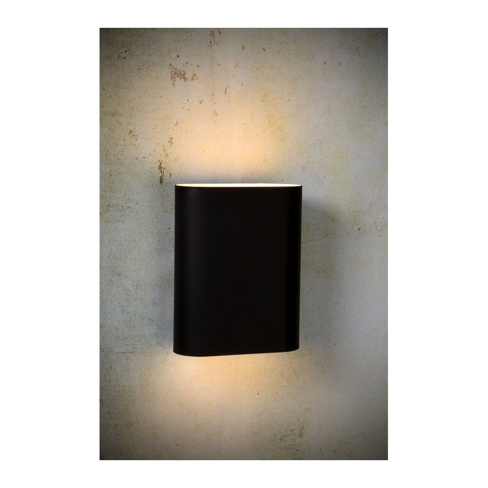 Contemporary Black Oval Wall Sconce