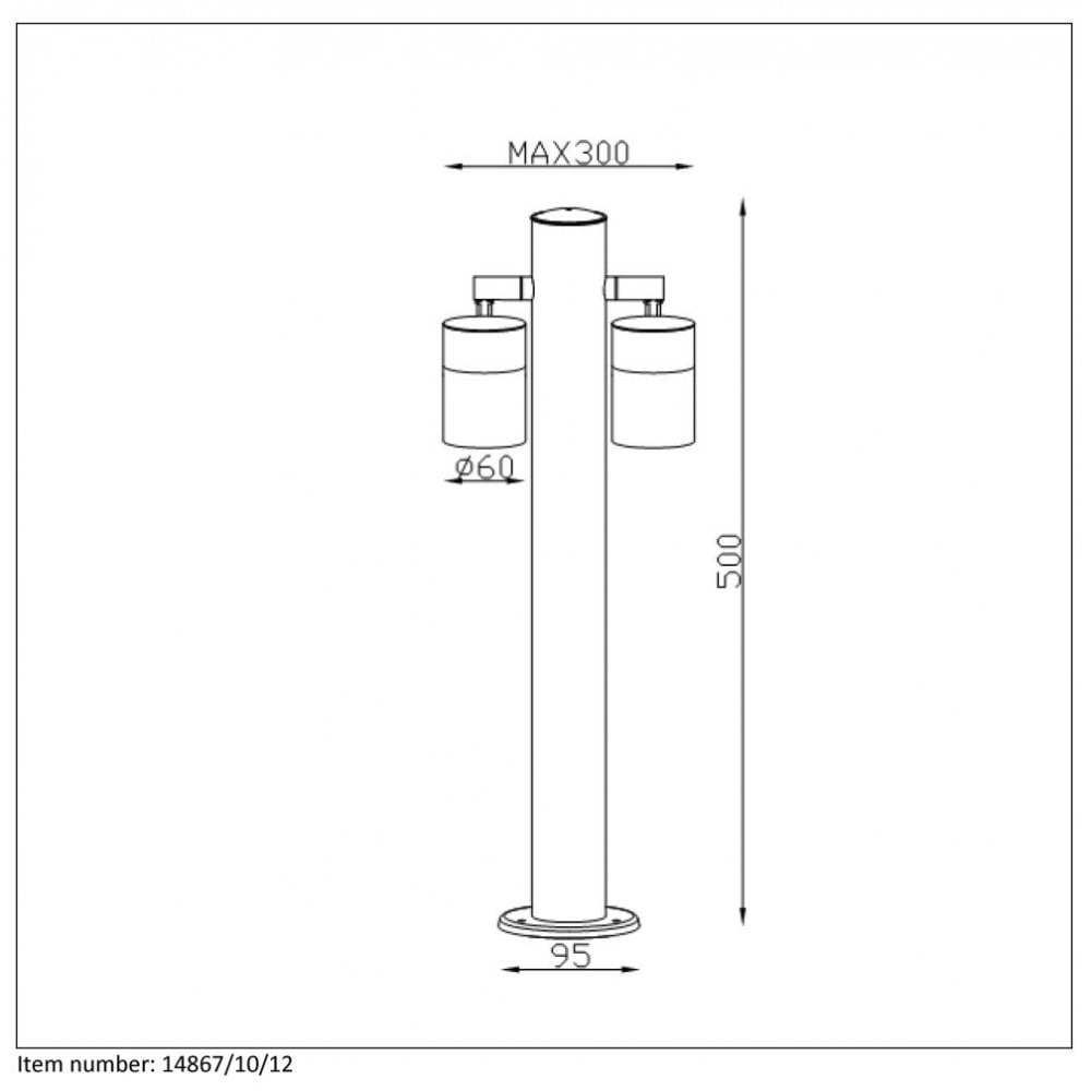 Arne-LED Contemporary Satin Chrome Outdoor Guiding Bollard Light