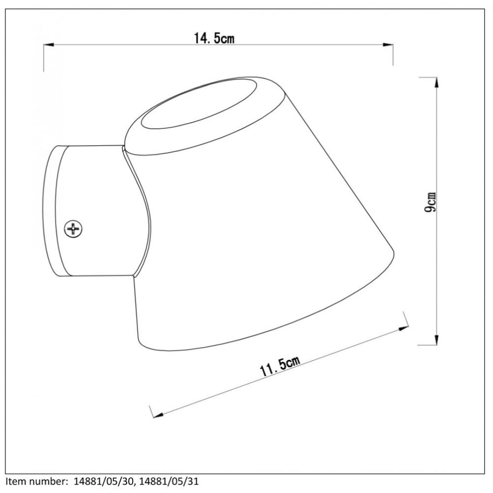 Anthracite Round LED Wall Light - Dingo Collection