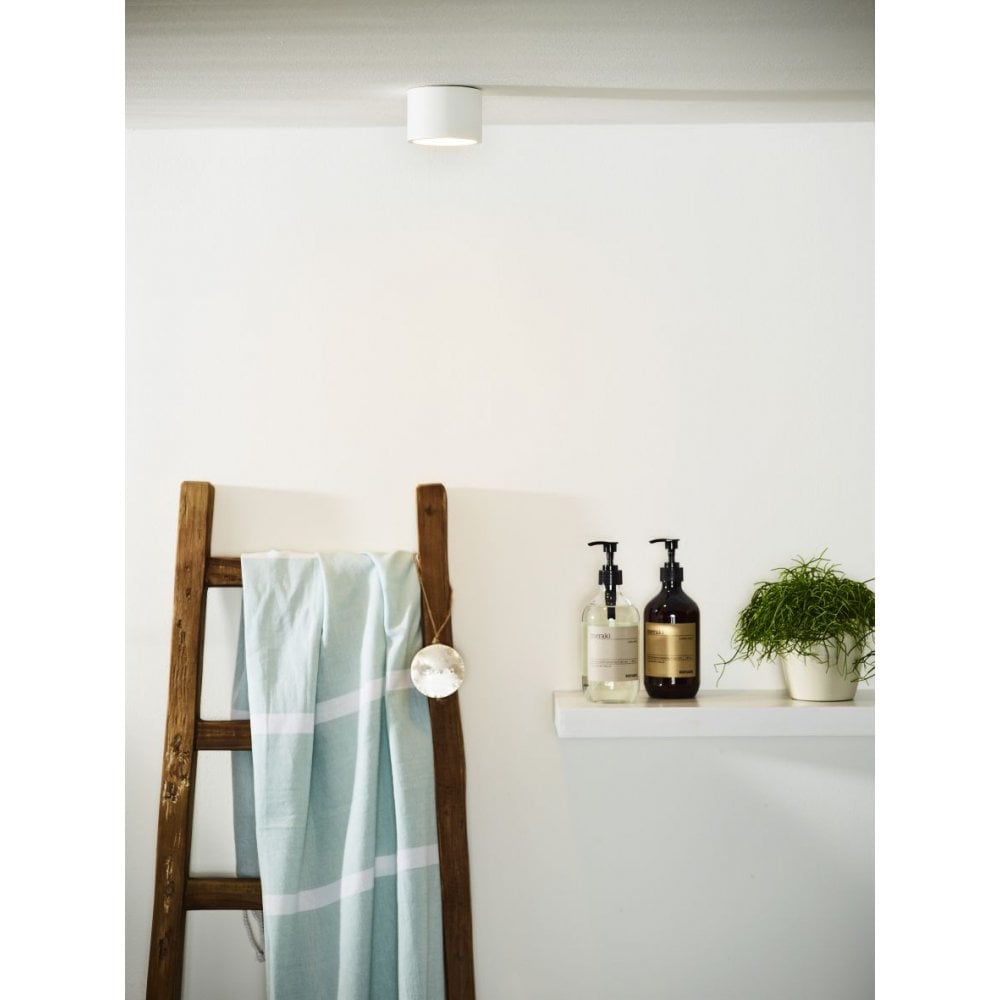 Lily Sleek White Aluminum Cylinder Ceiling Spotlight