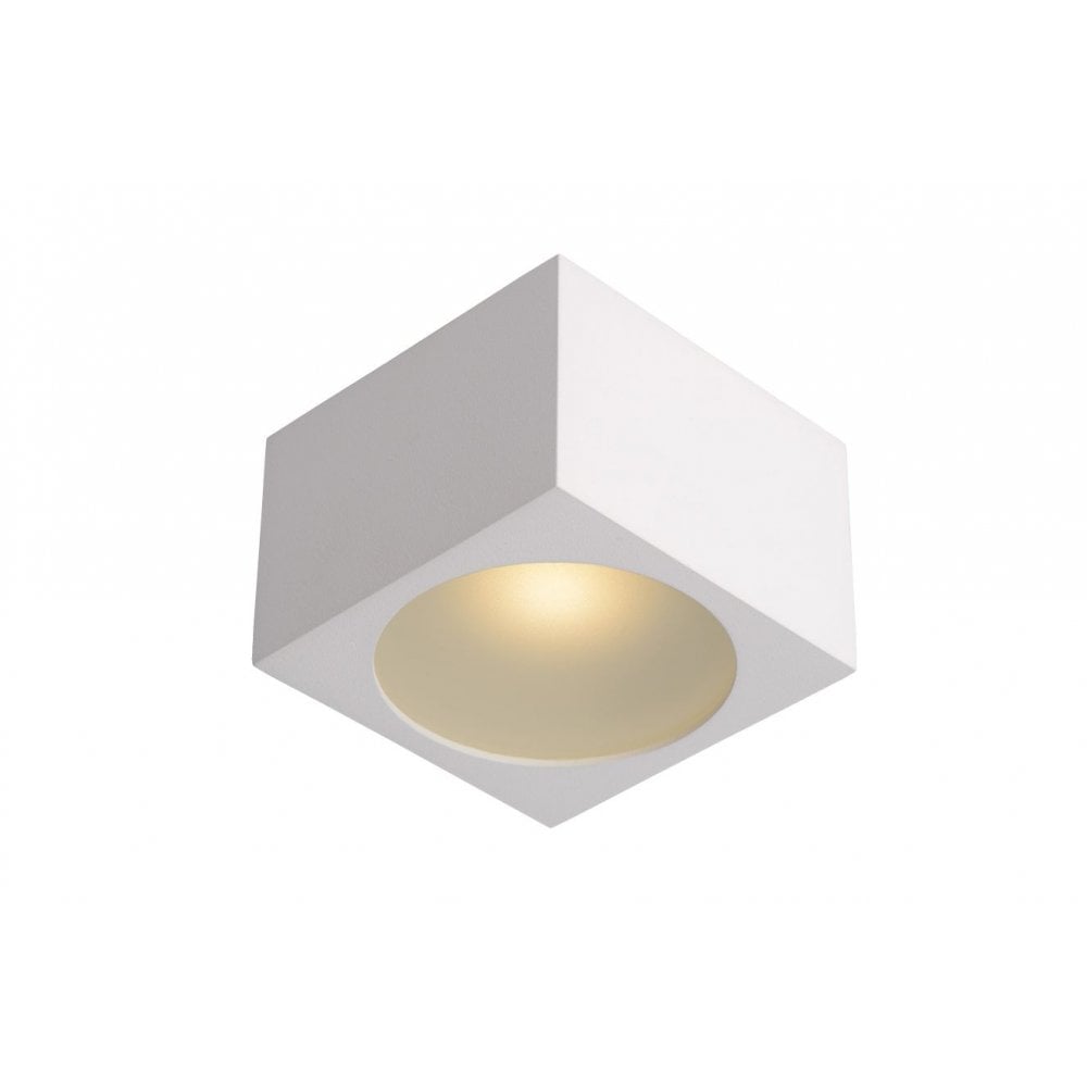 Contemporary Square White Aluminum Ceiling Light Fixture