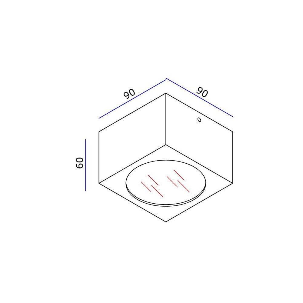 Contemporary Square White Aluminum Ceiling Light Fixture