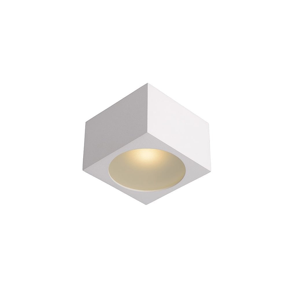 Contemporary Square White Aluminum Ceiling Light Fixture