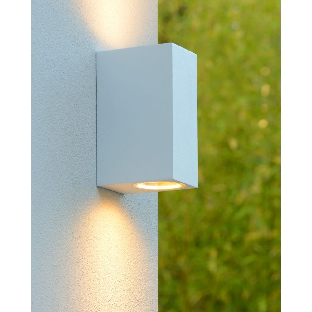 Zora-LED Contemporary Rectangular White Aluminum Wall Light
